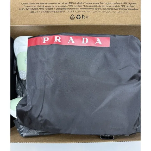 Prada Americas Cup Sneaker Dew/Silver Size 9 US 8 UK - Picture 11 of 11